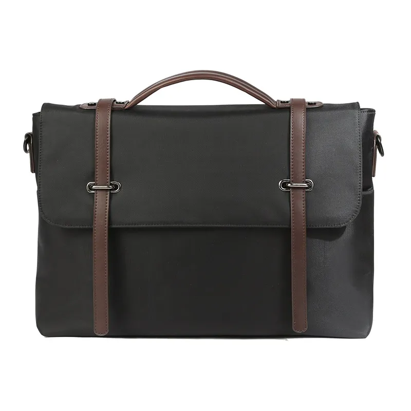 Men's Portable Casual Canvas Shoulder Bag - Black