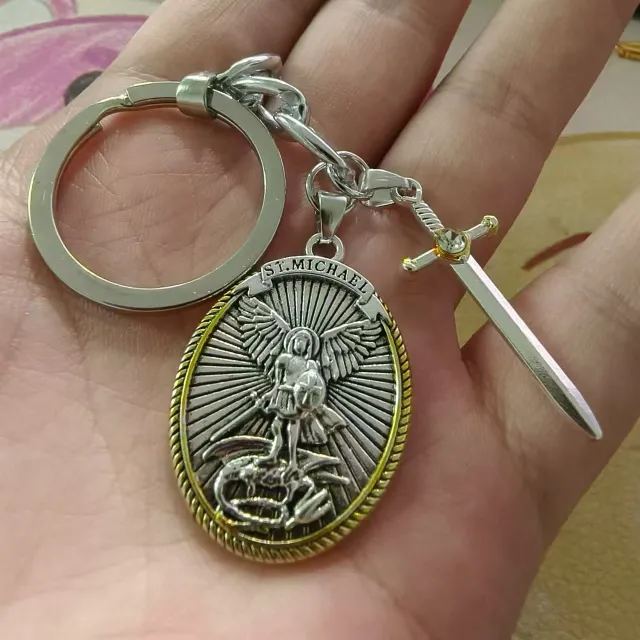 Jesus Keychain Shield Knight Vintage Pendant Shield Necklace - Shop at LoveMi