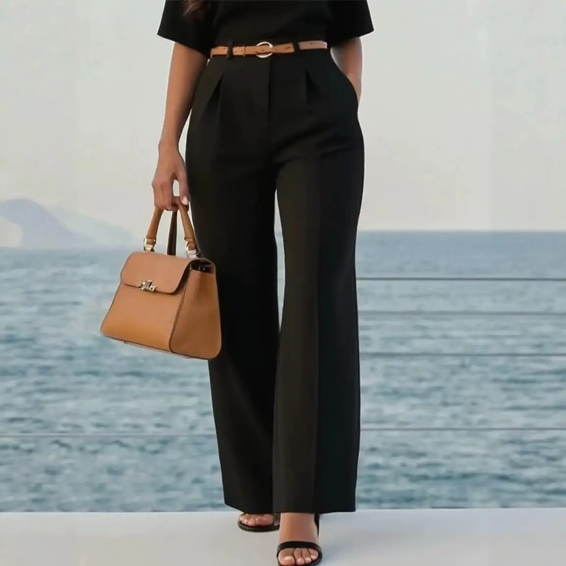 Fashionable Casual Loose-fitting Straight-leg Pants