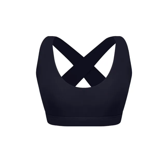 X type Hollow out Beauty Back High Elastic Sports Bra Black - Shop at LoveMi
