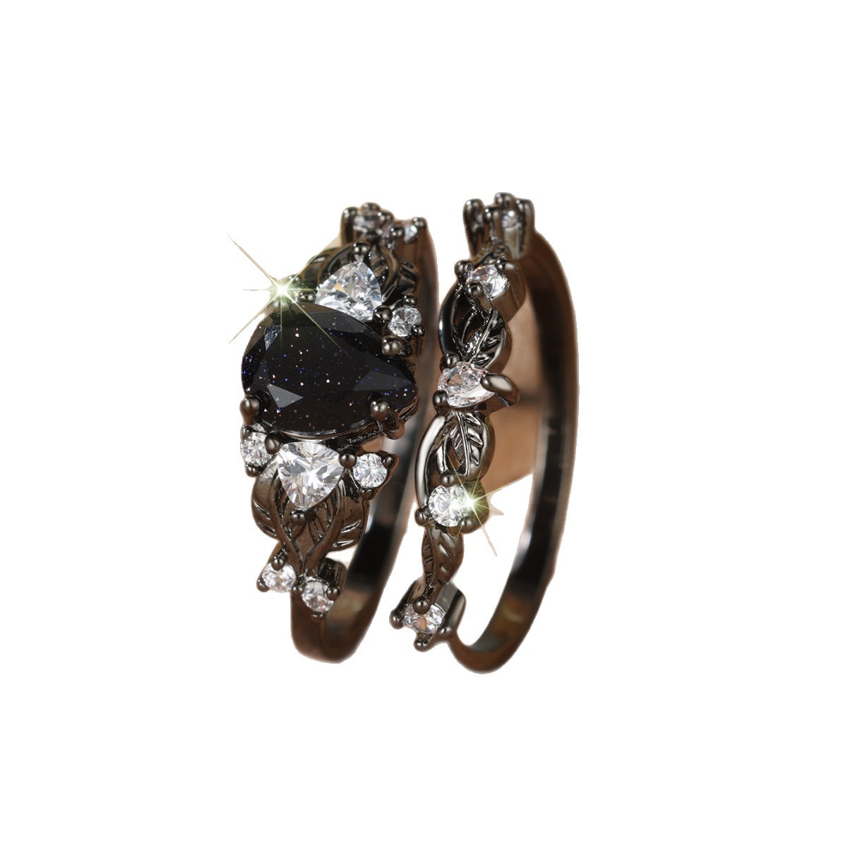 Blue Goldstone Water Drop Ring, picture 3 of 4