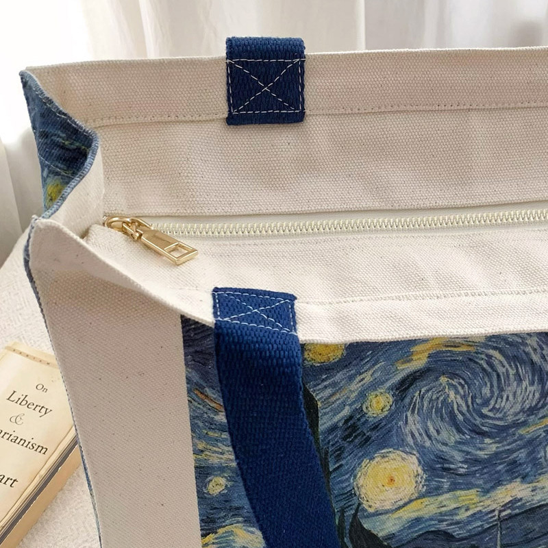 Zip Canvas Bag Commuting To Work