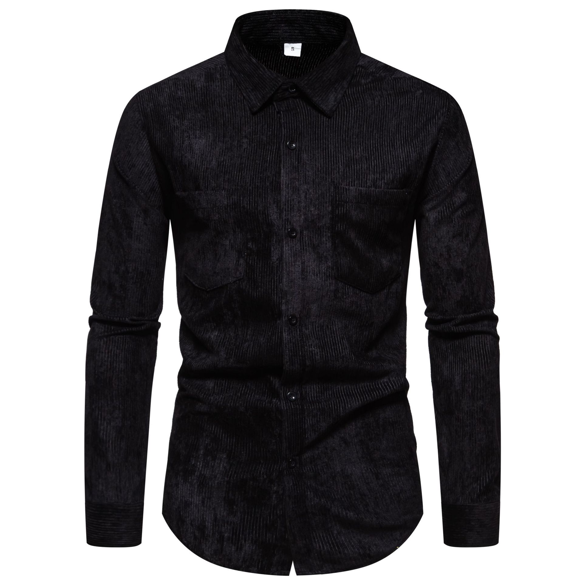 Solid-color Long-sleeve Shirt For Men And Young Adults