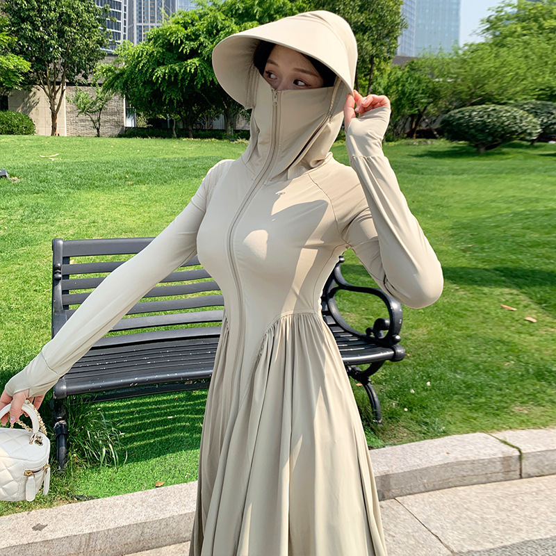 UV-Protective Rayon Sun-Protective Dress