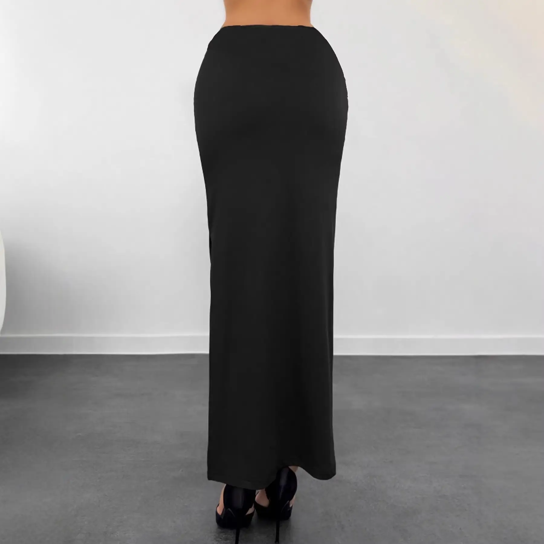 Sexy European And American-style Slit Low-rise Bodycon Maxi Skirt Skirt