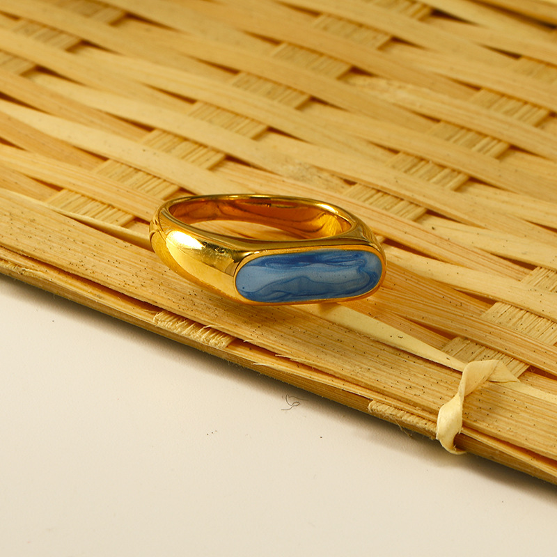 Korean Style Simple Texture Glossy Titanium Steel Index Finger Ring