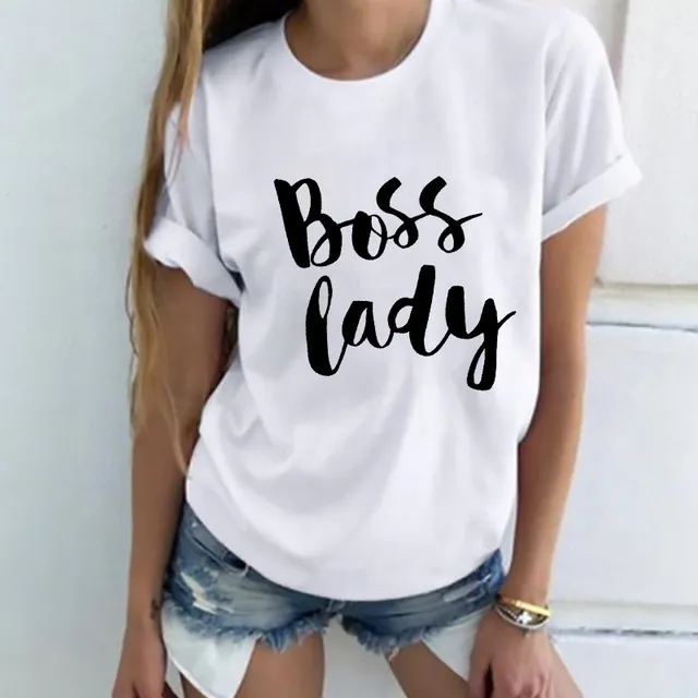 Letter Print Loose Round Neck Short Sleeve K8625 Color - Shop at LoveMi