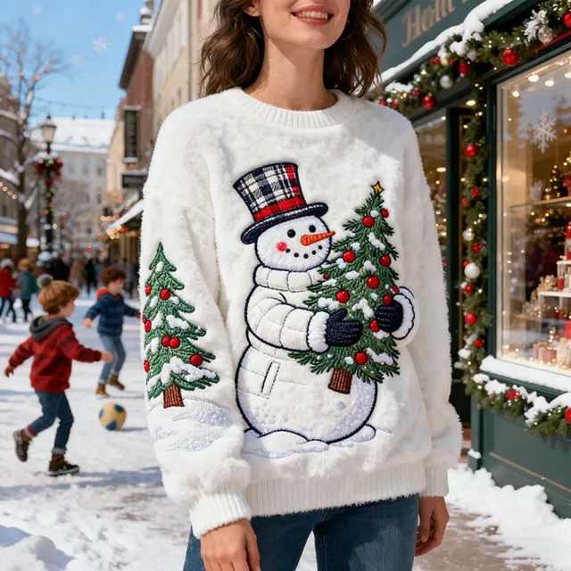 Women's 3D printed Casual Christmas Hoodie Dz 249656 Lyj White - Shop at LoveMi