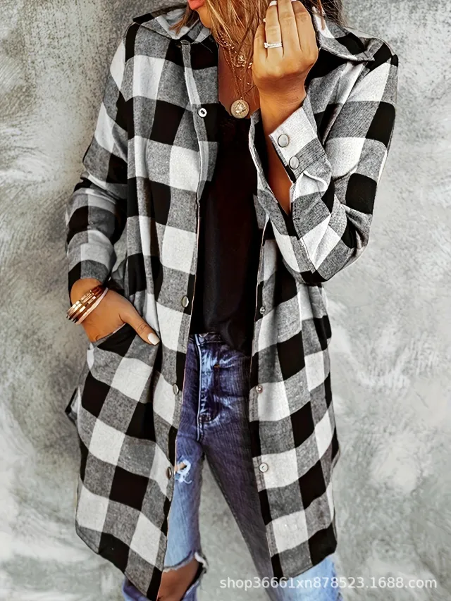 European And American Striped Brushed Button Shirt For Women White - Shop at LoveMi