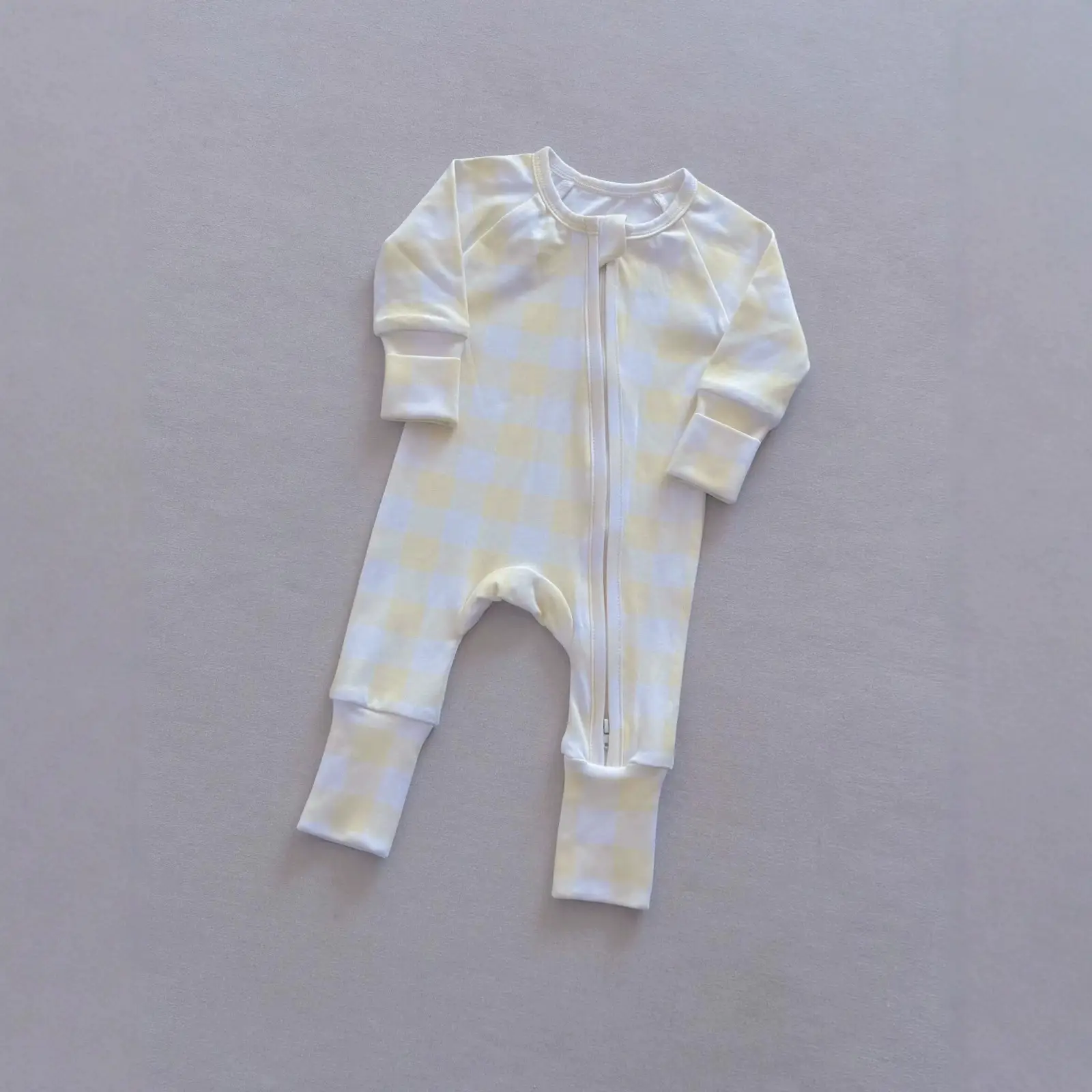 New-style Baby Plaid Onesie Romper