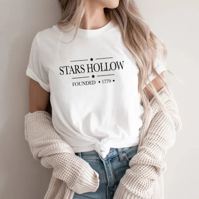European And American Letters Digital Printing Casual Round Neck T shirt White - Shop at LoveMi
