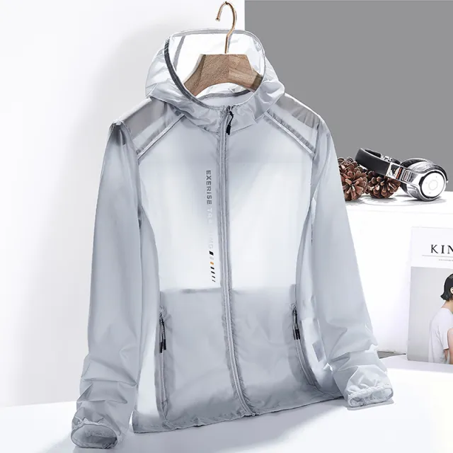 Outdoor Night Reflective Couple's Lightweight Sun Protection Clothing Silver Female - Shop at LoveMi