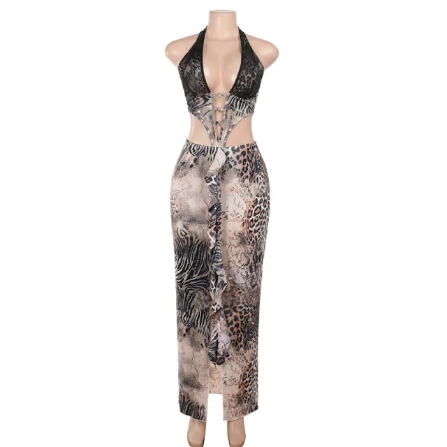 European And American Style Elegant Sexy Leopard Print Hip Bag Dress Leopard Print - Shop at LoveMi
