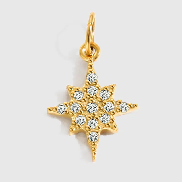 Full Diamond Stainless Steel Ornament Accessories Letter Number Pendant Diy Blind Star - Shop at LoveMi