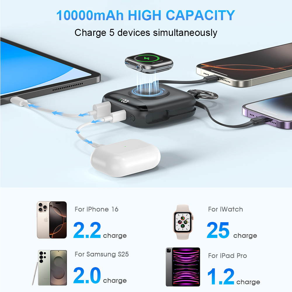 Portable Fast-charging Magnetic Wireless Power Bank For Smartwatches