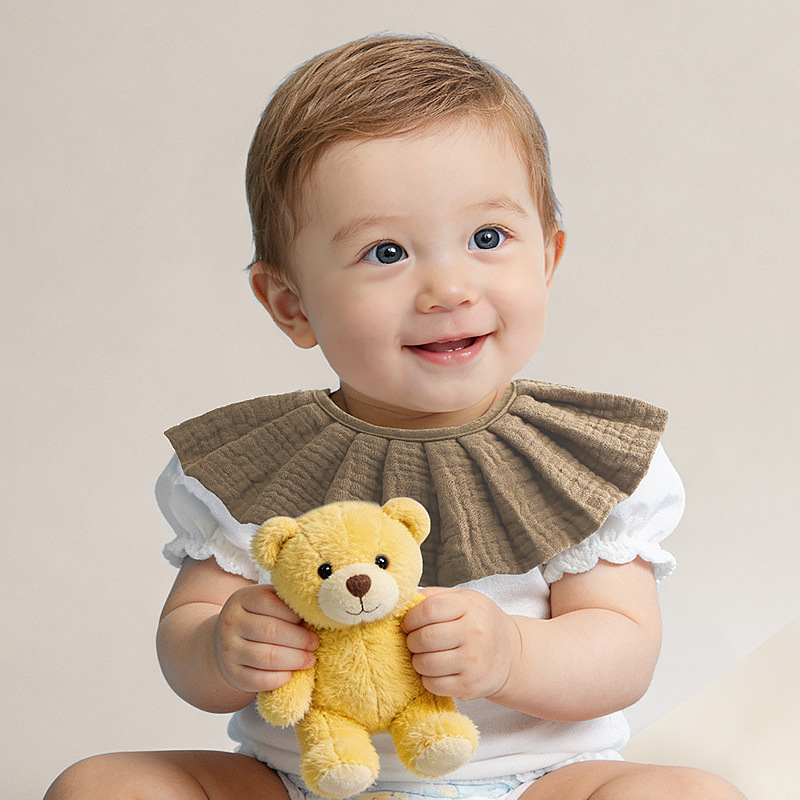 Solid-color Bib For Babies And Toddlers Anti-spit-up Cloth