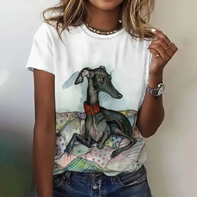 Fun Animal Pattern Women's T shirt Casual Short Sleeve 3E5Zi3U 4Xl - Shop at LoveMi