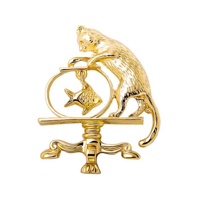 Metal Texture Baroque Style Brooch Dw0303 - Shop at LoveMi