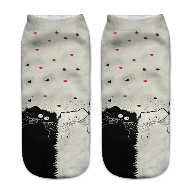 Cute Cat Series 3D Digital Printing Socks Children A234 - Shop at LoveMi