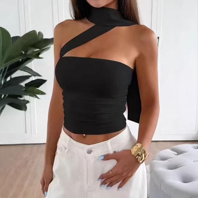 Fashionable Minimalist And Sexy Slim Fit Womens Top