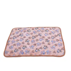 Pet Blanket Dogs And Cats Flannel Blanket Autumn And Winter Warm Blanket Floor Mat - Brown Dog'S Paw Blanket - View 1