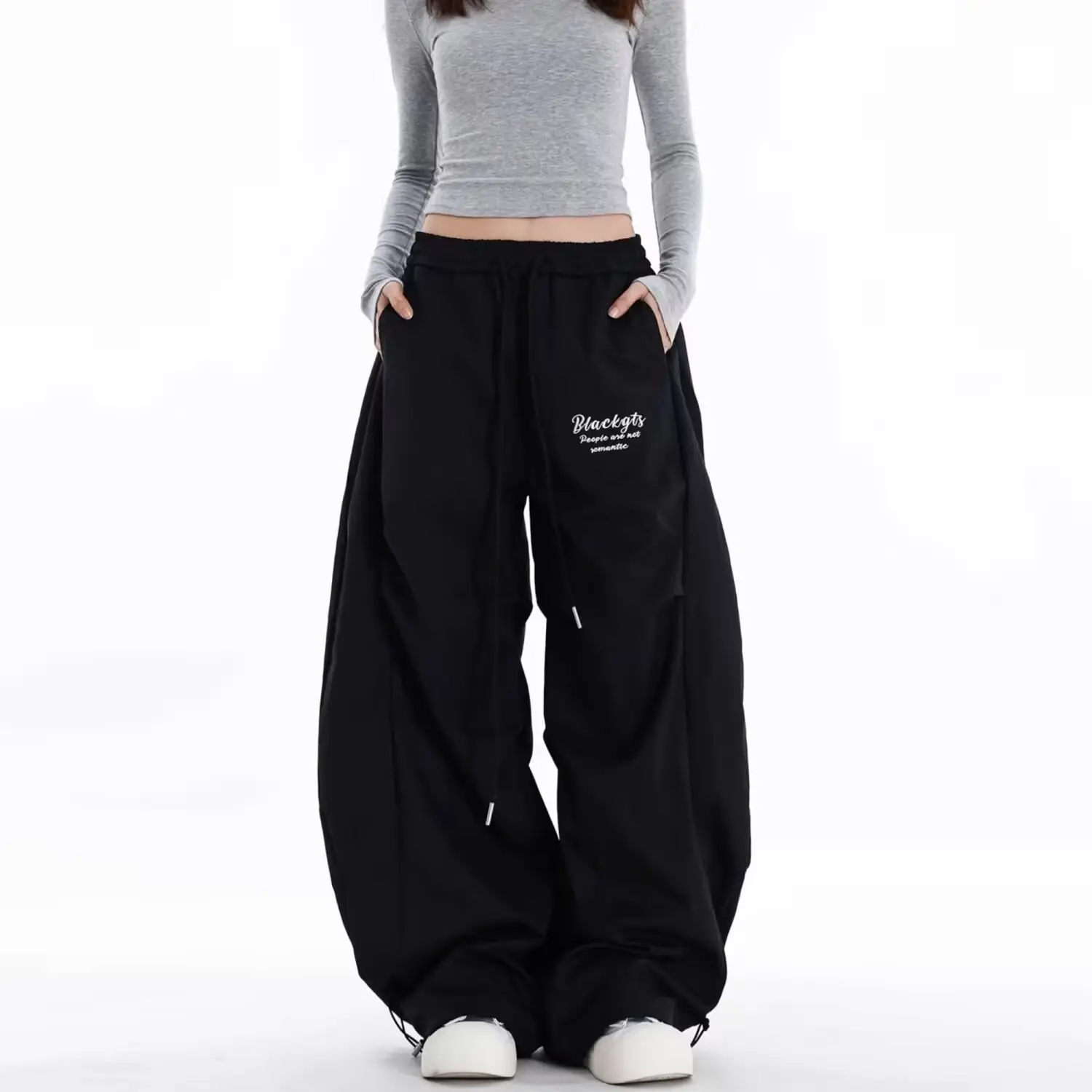 Summer Chic Relaxed-fit Straight-leg Wide-leg Casual Pants For Women
