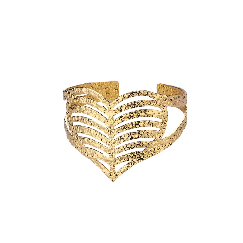 High-end women’s C shaped geometric open bracelet