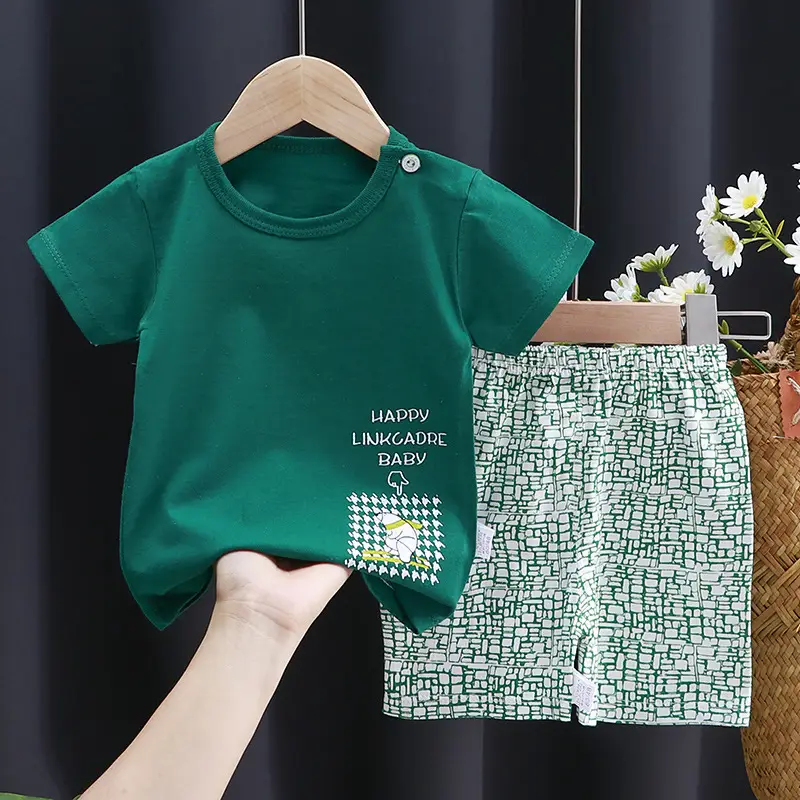 Children's Short-sleeved Suit Boys' Cotton T-shirt