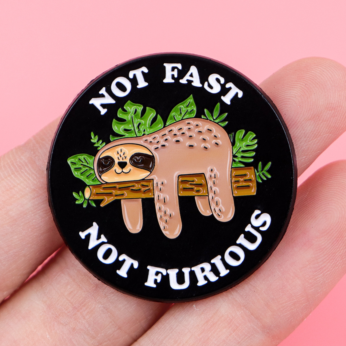 Sloth Clown Sunflower Brooch Cartoon Metal Badge