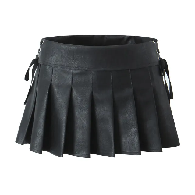 Fashion French Tether Pleated Skirt Women Black - Shop at LoveMi