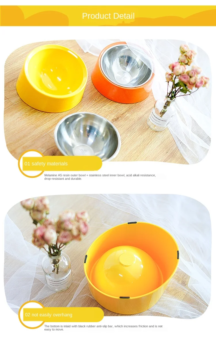 Title 4, Huup Cat Bowl Oblique Mouth Design — Ergonomic,...