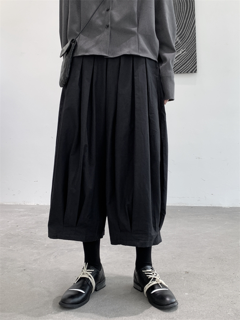 Thick Loose Wide-leg Casual Pants Female Pinch Pleated