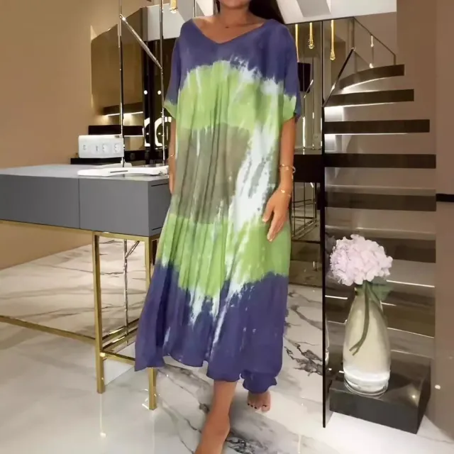 Round Neck Loose Short Sleeves Dress No.2 - Shop at LoveMi