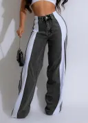 Black Denim White G0668