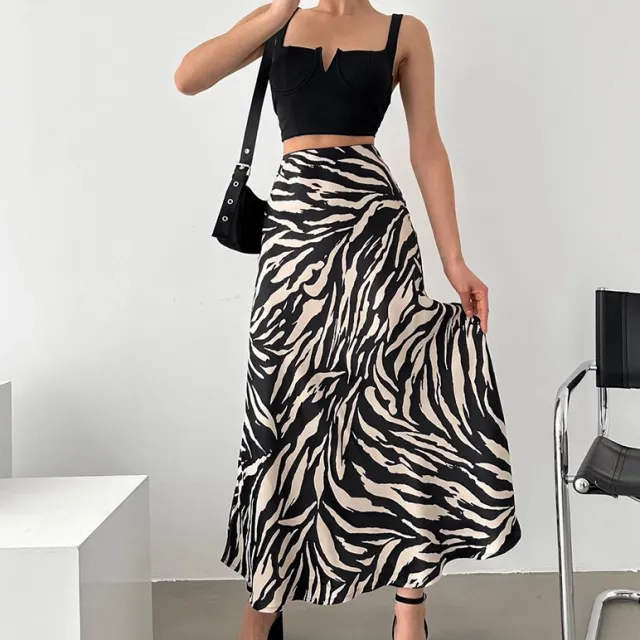 Zebra Stripes A Line Skirt Printing - Shop at LoveMi