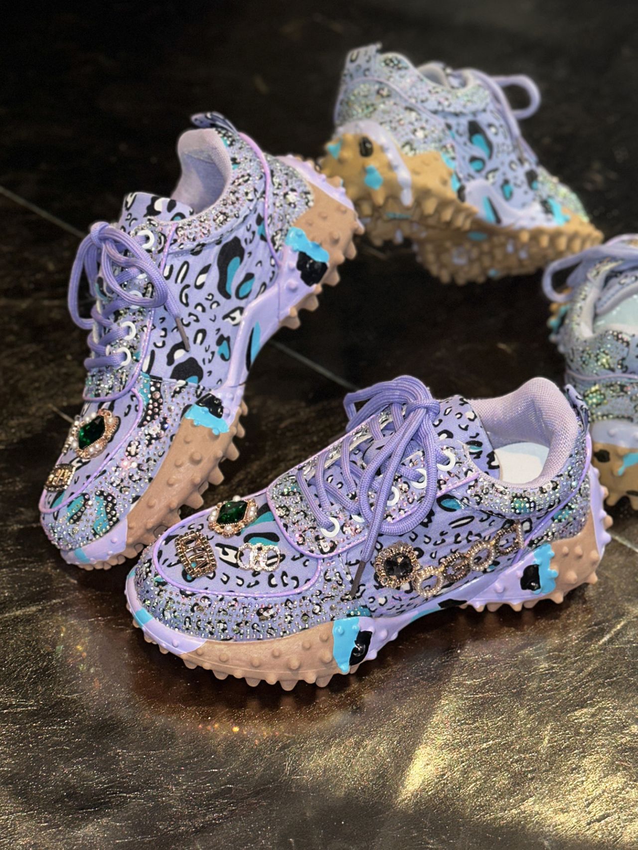 Women's Rhinestone Durian Shoes Casual Sneakers — sole detail 11