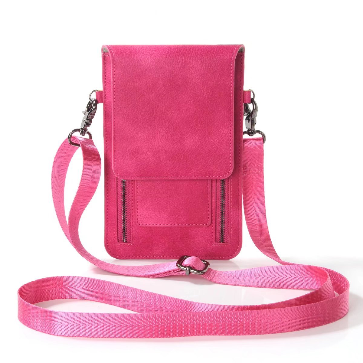 Title 1, XS 876P Leder Crossbody Case mit Doppel-Reißver...