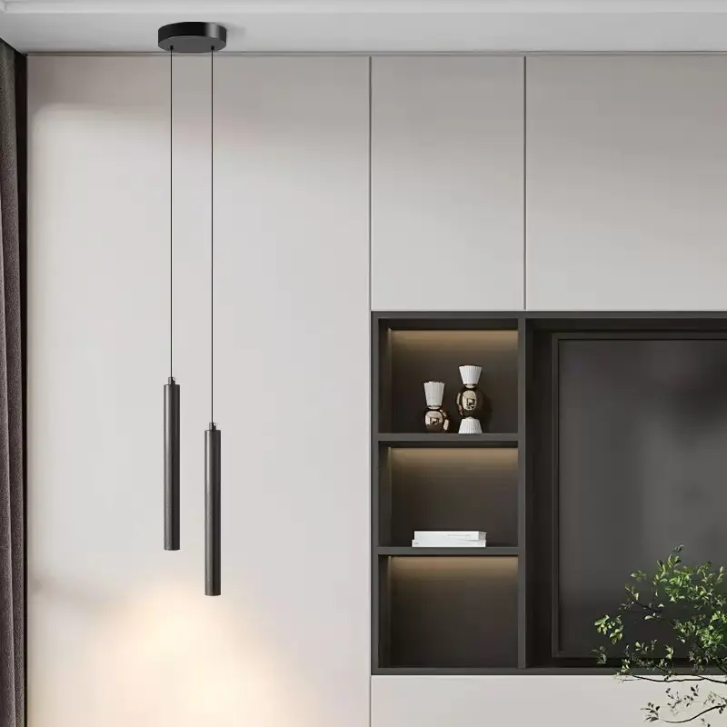 Suspended Linear Spotlight Long Cylindrical Pendant LED