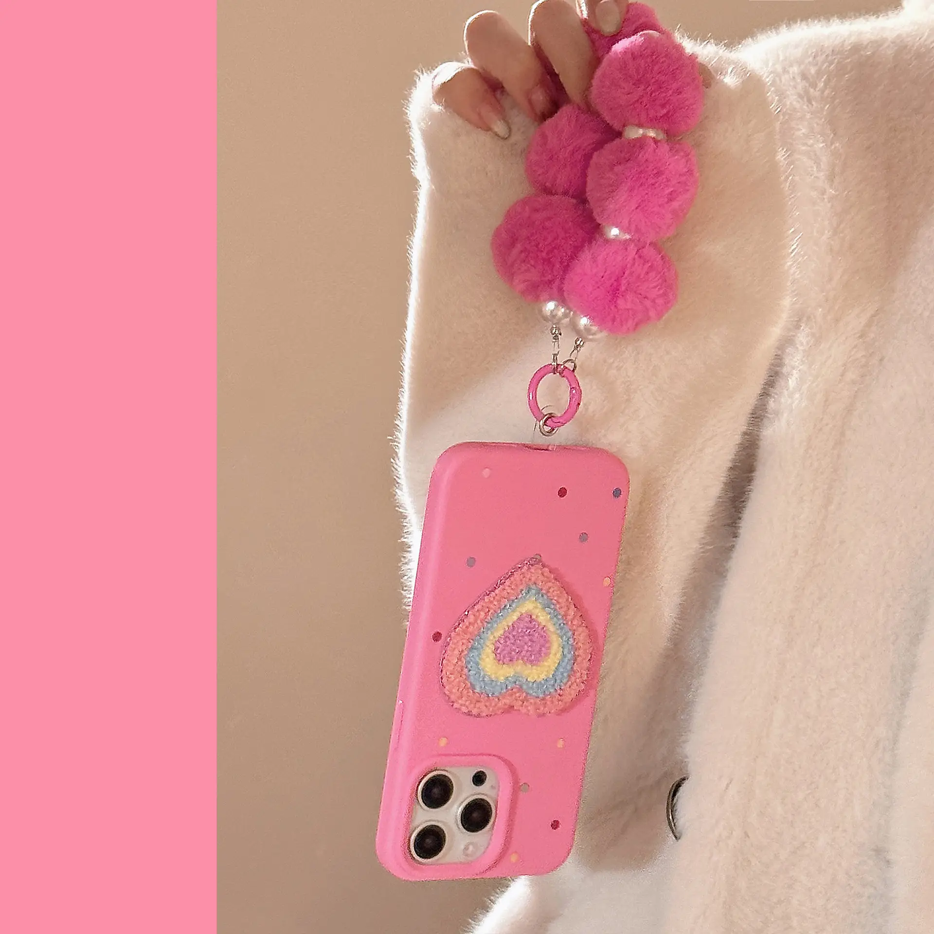 Colorful Heart Bracelet Soft Silicone Phone Case