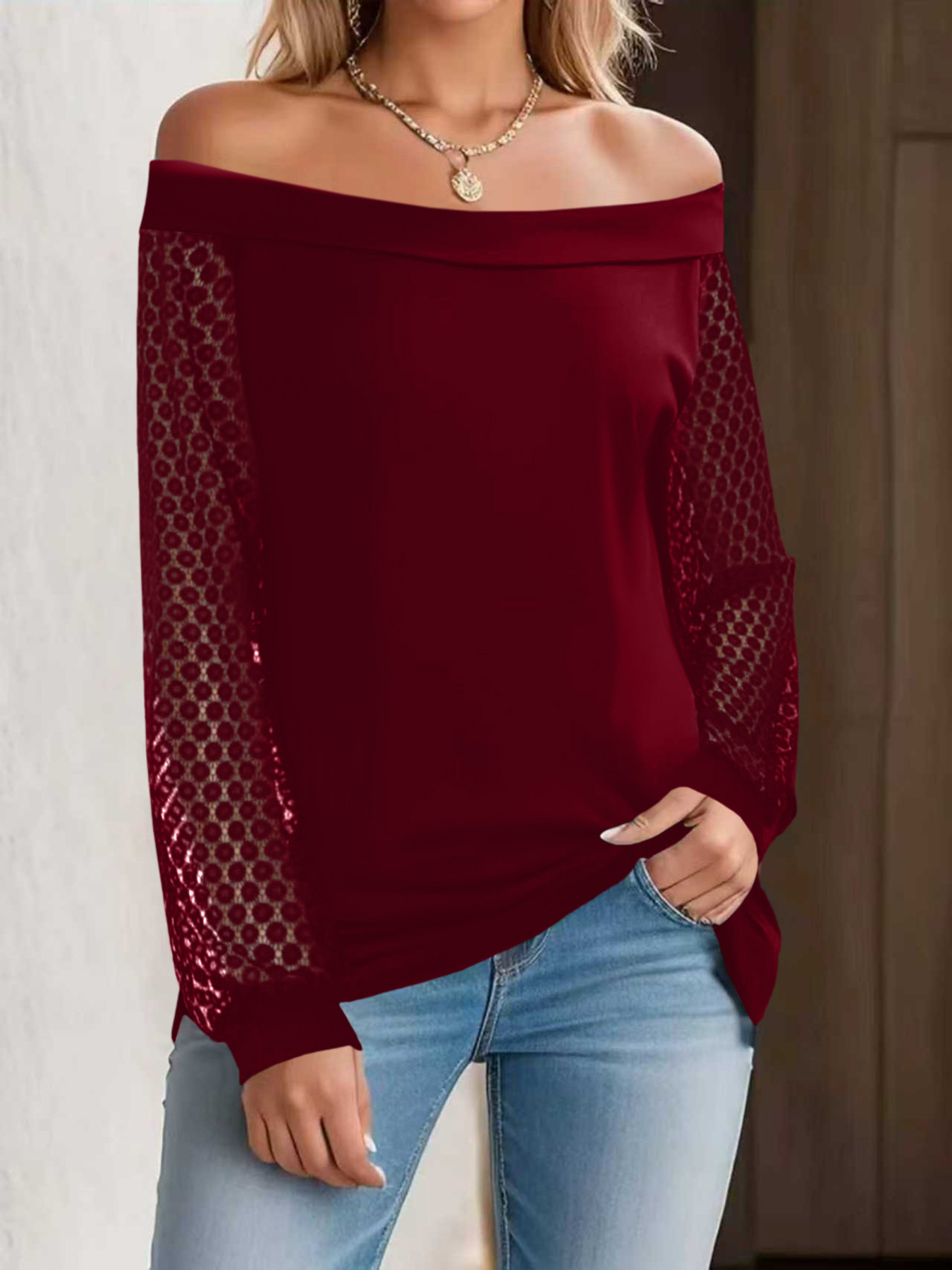 Lantern-sleeve Relaxed-fit Chic T-shirt For Women