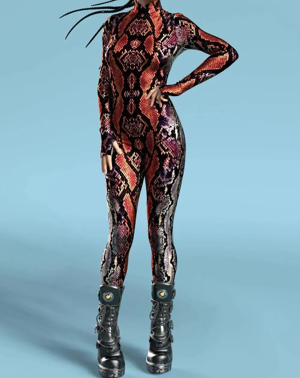 Halloween Tights 3D Digital Printing Play Costume - Vv029-Adult M