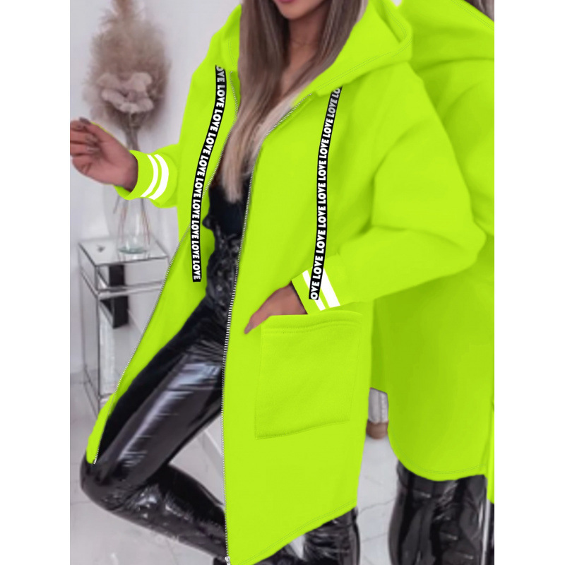 Women'S Elegant Hooded Zip-Up Jacket