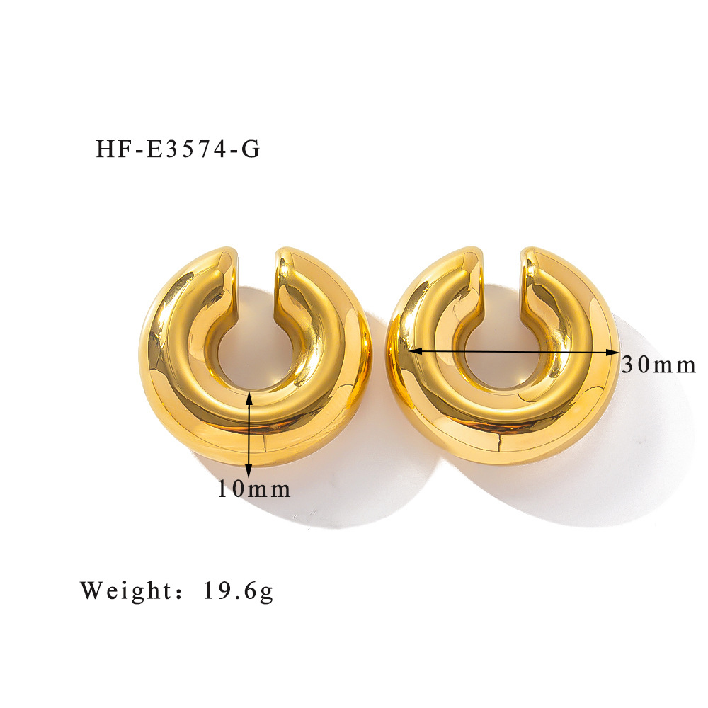 Exaggerated High-end Sense No Pierced Large Hollow Ear Clip