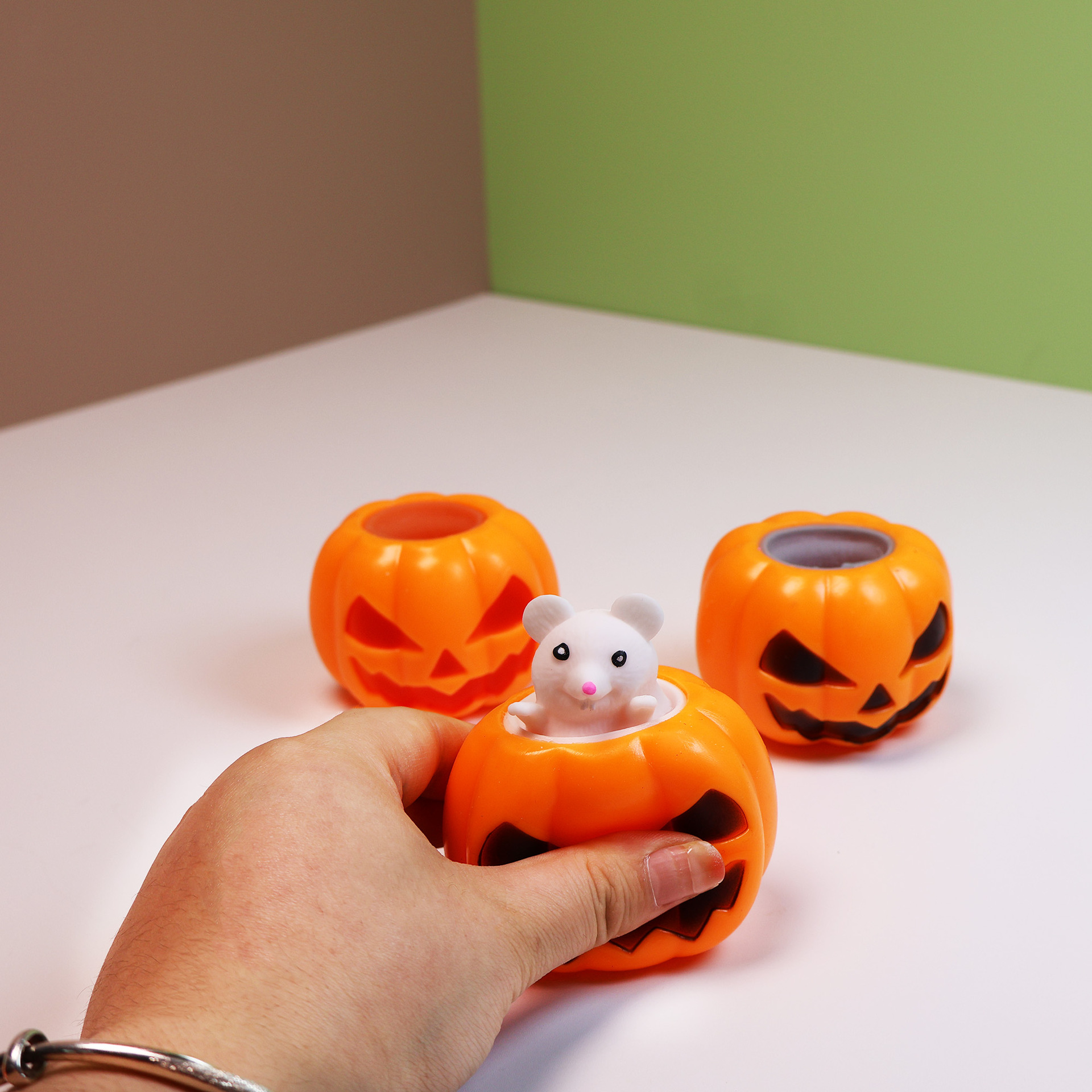 Pumpkin Head Mouse Squeeze Cup