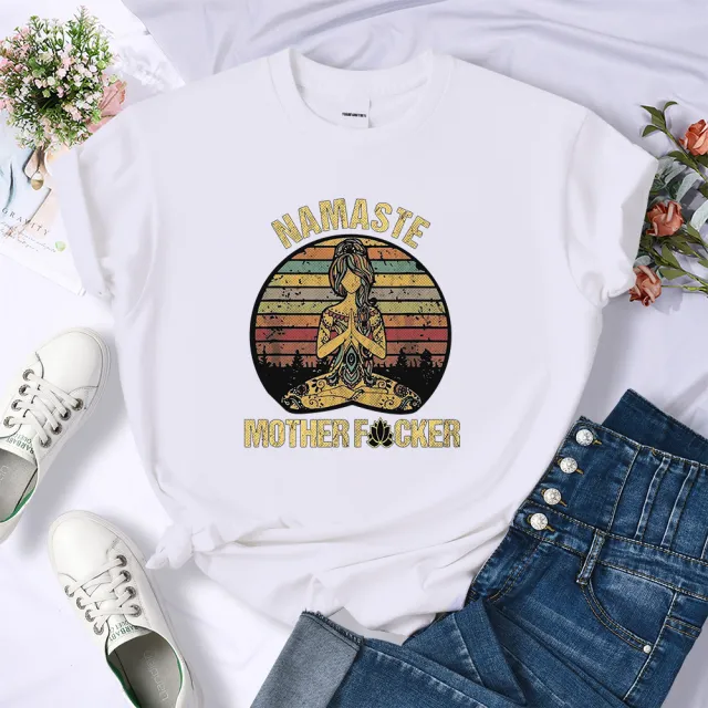 Retro Hermitage Mother T shirt Fashionable Breathable Casual White - Shop at LoveMi