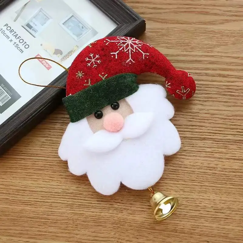 Christmas Decorations Old Man Doll Hanging Bell Pendant Tree Pendant Holiday Layout Scene Supplies - Elderly Bell Hanging