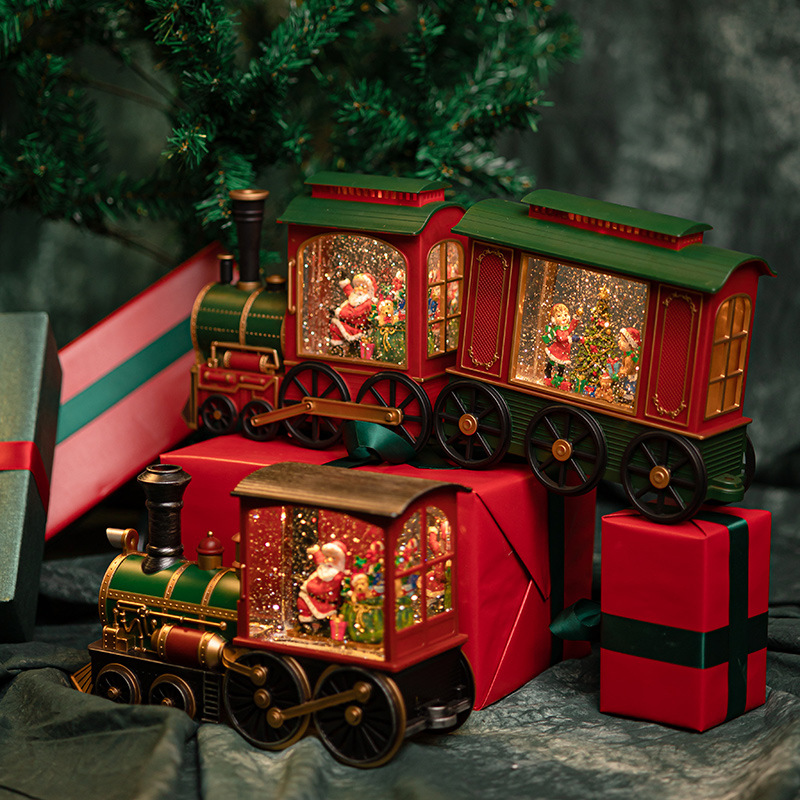 Christmas Santa Claus Train Music Box - Image 15