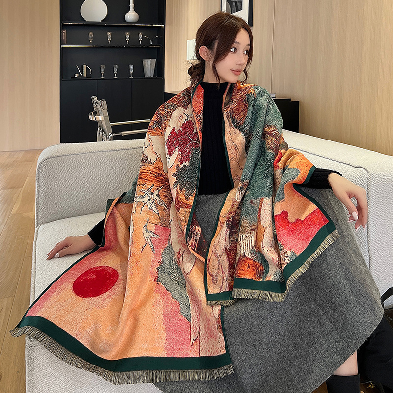 Artificial Cashmere Scarf Elegant Shawl Fashion High Sense - Image 9