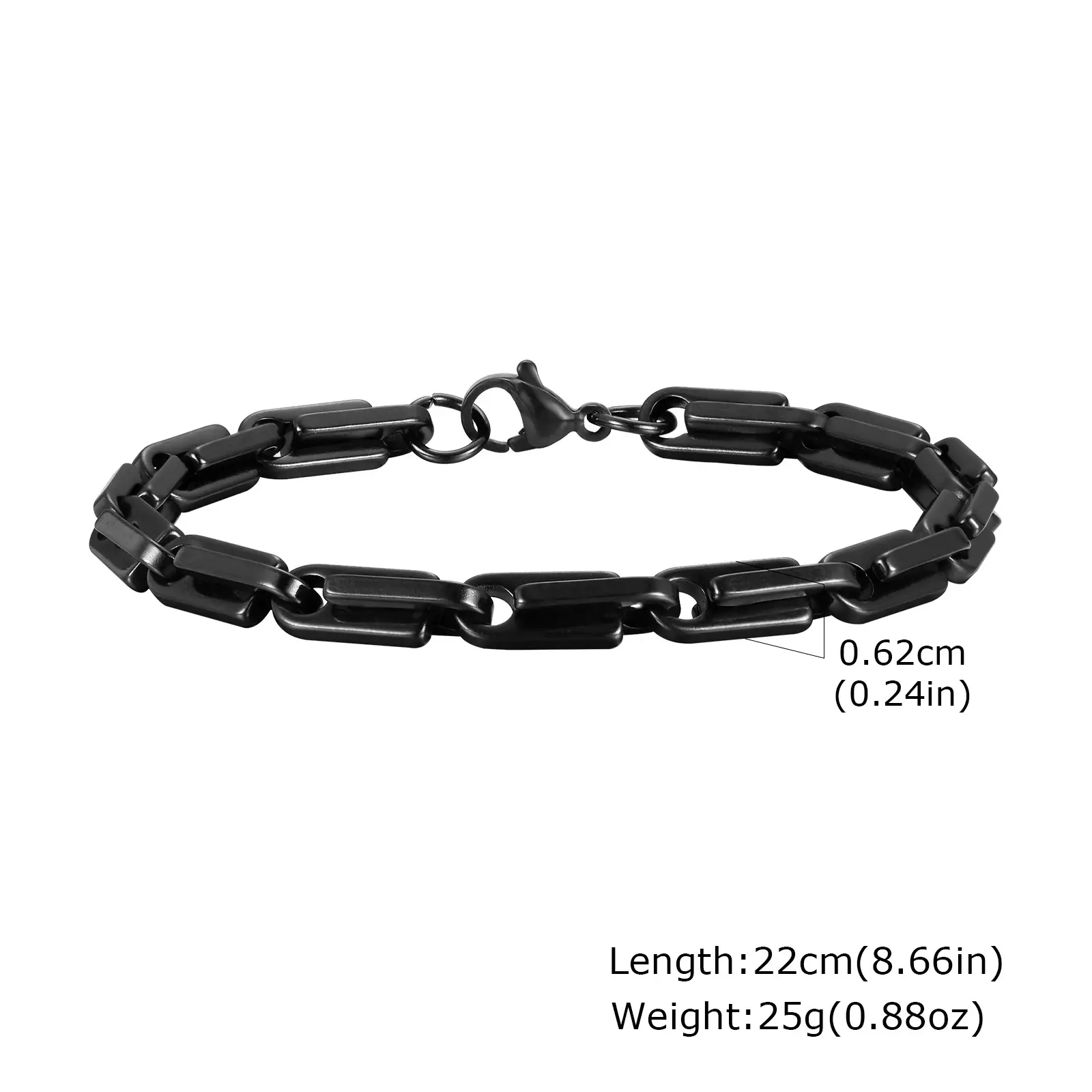 Men's Hip Hop Style Stainless Steel Handmade Chain Bracelet