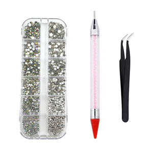 12-grid Mixed White Round Ornament Set